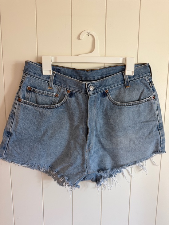 Levi's Pants - Levi's Distressed Light Blue Denim Cutoff Shorts